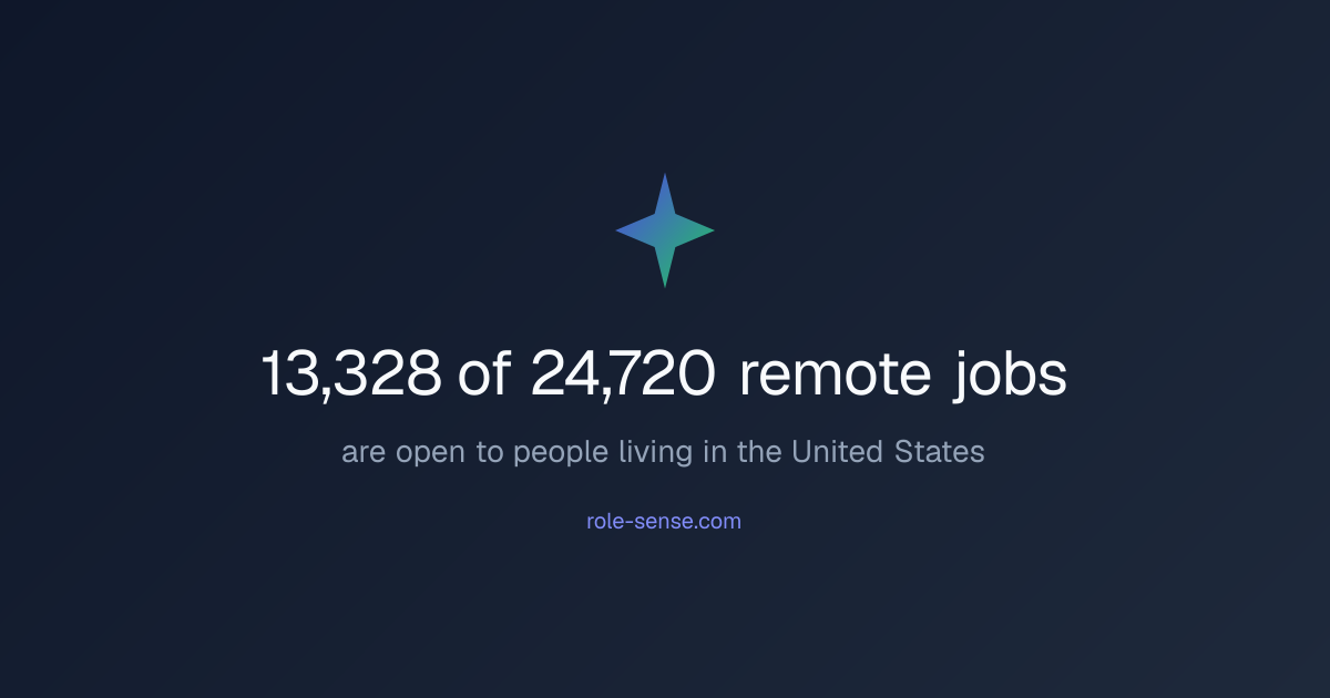 Remote Jobs Open to the United States | RoleSense